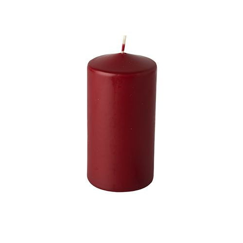 6 Stumpenkerzen Ø 60 mm · 115 mm bordeaux