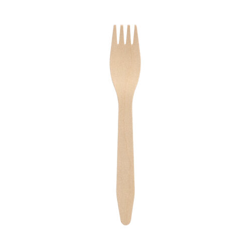 100 Gabeln, Holz "pure" 16,5 cm