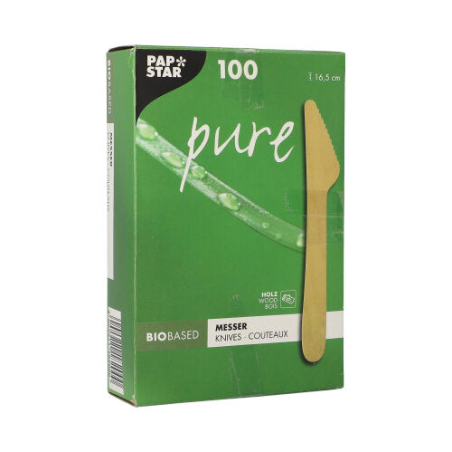 100 Messer, Holz "pure" 16,5 cm