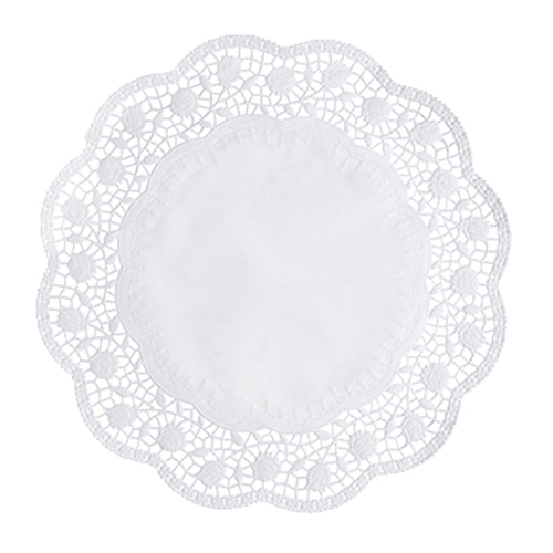 8 Tortenspitzen rund Ø 33 cm weiss
