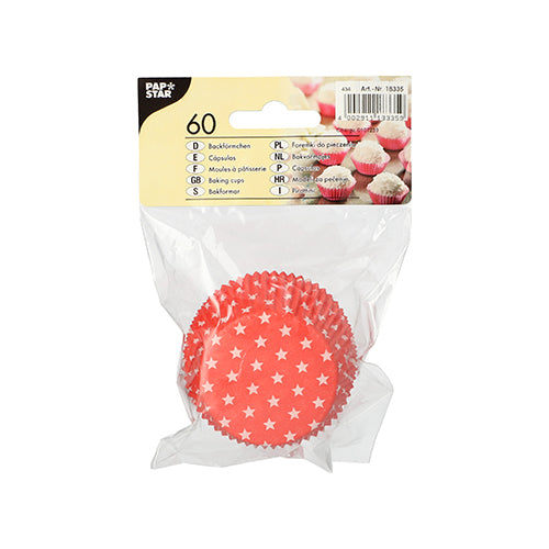 60 Backförmchen Ø 5 cm · 2,5 cm "Elk & Stars" sortiert