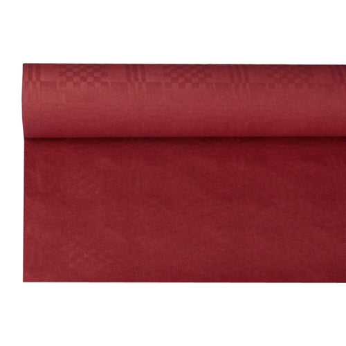 Papiertischtuch mit Damastprägung 8 m x 1,2 m bordeaux