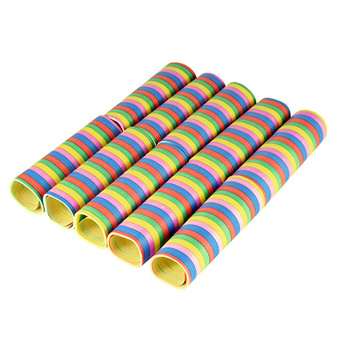 10 Luftschlangen 4 m "Stripes" flammhemmend