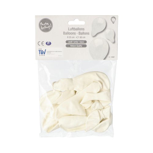 10 Luftballons Ø 25 cm weiss