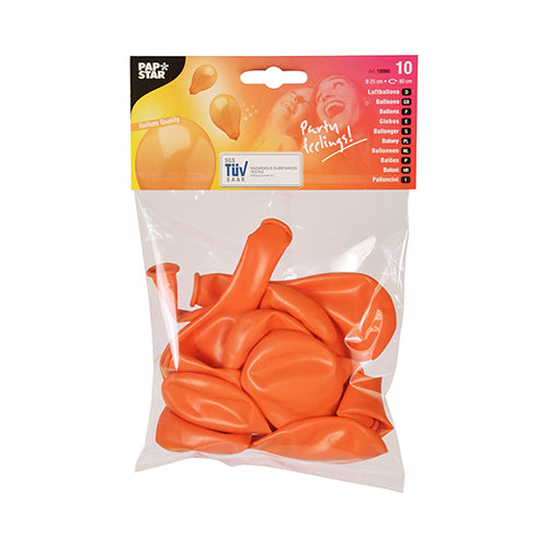 10 Luftballons Ø 25 cm orange