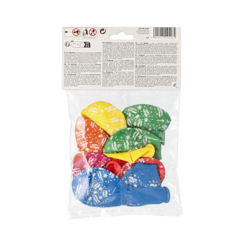 10 Luftballons Ø 29 cm farbig sortiert "Happy Birthday"
