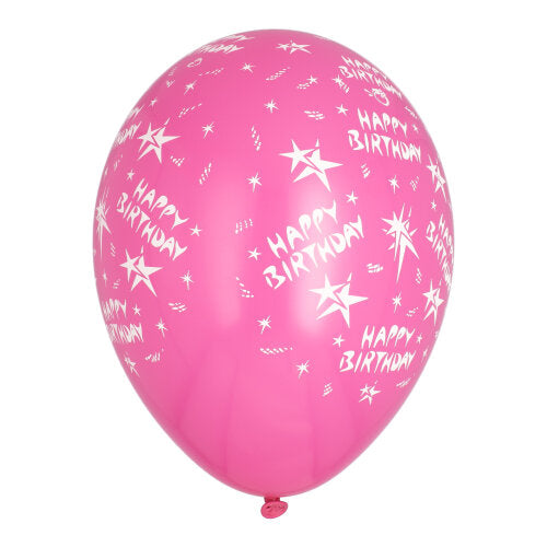 10 Luftballons Ø 29 cm farbig sortiert "Happy Birthday"