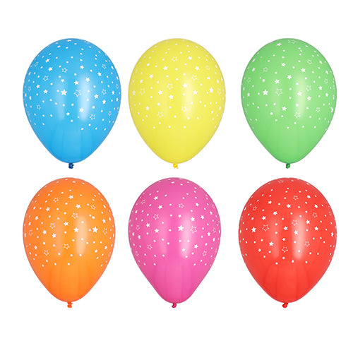15 Luftballons Ø 29 cm farbig sortiert "Stars"