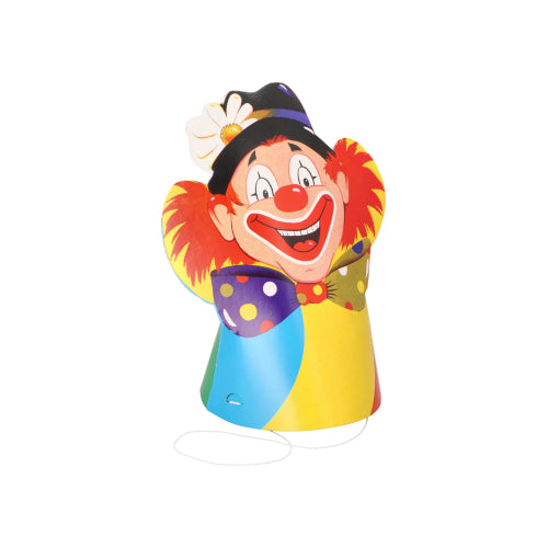 5 Hütchen "Clowngesicht"