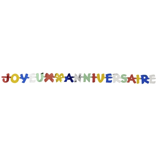 Grußkette 1,9 m "Joyeux Anniversaire"