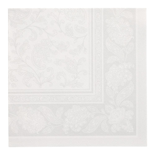 20 Servietten "ROYAL Collection" 1/4-Falz 40 cm x 40 cm weiss "Ornaments"