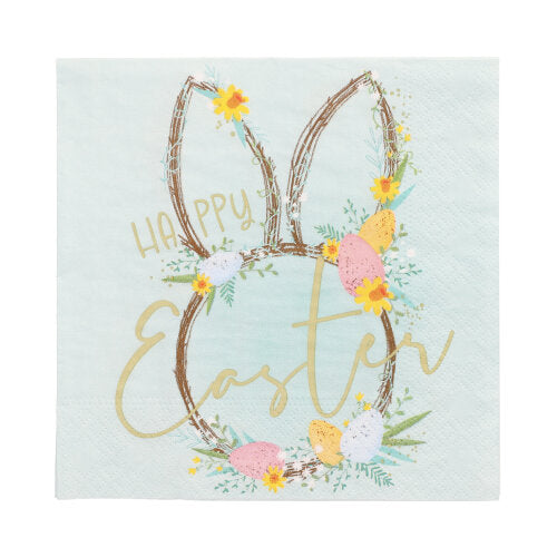 20 Servietten, 3-lagig 1/4-Falz 33 cm x 33 cm "Easter Accents"