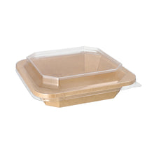 Lade das Bild in den Galerie-Viewer, 25 Lunchboxen, Pappe eckig 500 ml 3,3 cm x 16,2 cm x 16,2 cm braun
