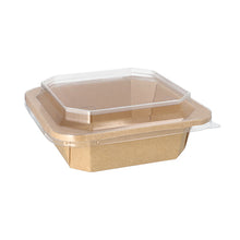 Lade das Bild in den Galerie-Viewer, 25 Lunchboxen, Pappe eckig 750 ml 4,7 cm x 16,2 cm x 16,2 cm braun
