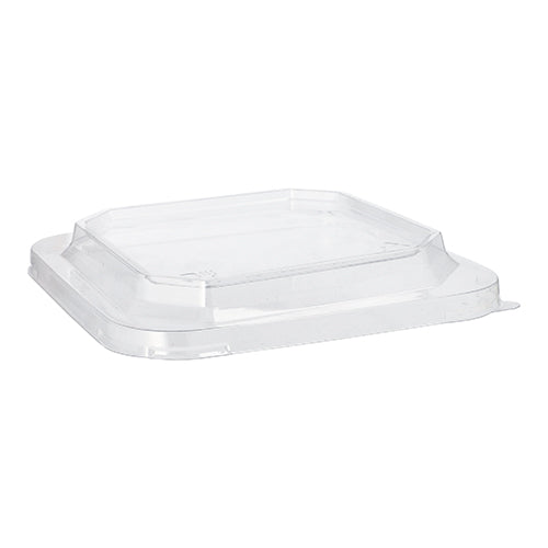 25 Deckel für Lunchboxen PET eckig 2,5 cm x 18 cm x 18 cm transparent
