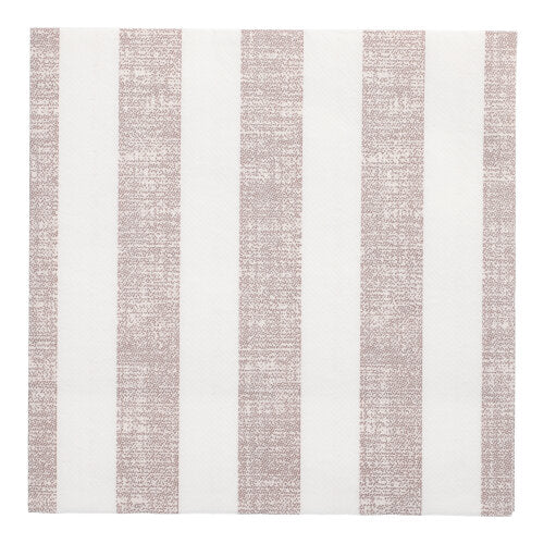 50 Servietten "ROYAL Collection" 1/4-Falz 40 cm x 40 cm mocca "Lines"