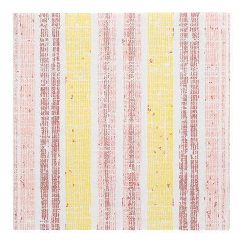 50 Servietten "ROYAL Collection" 1/4-Falz 40 cm x 40 cm gelb "Stripes"