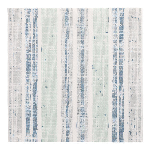 50 Servietten "ROYAL Collection" 1/4-Falz 40 cm x 40 cm dunkelblau "Stripes"