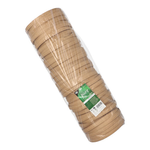 50 Deckel für Salatschalen, Pappe "pure" rund Ø 18,4 cm braun