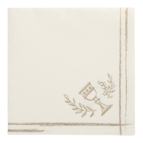 50 Servietten "ROYAL Collection" 1/4-Falz 40 cm x 40 cm "Communion / Confirmation"