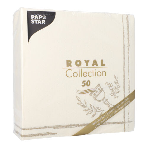 50 Servietten "ROYAL Collection" 1/4-Falz 40 cm x 40 cm "Communion / Confirmation"