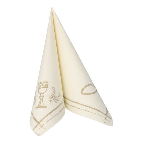 50 Servietten "ROYAL Collection" 1/4-Falz 40 cm x 40 cm "Communion / Confirmation"