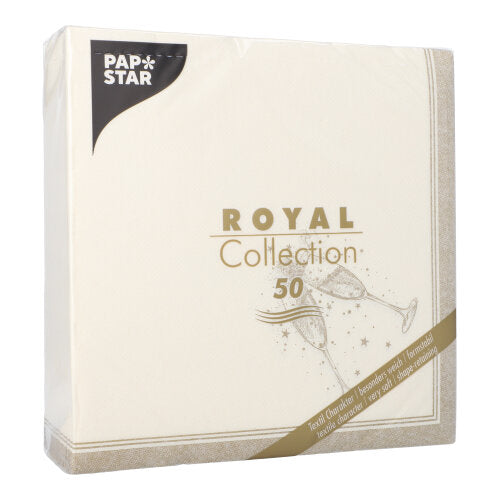 50 Servietten "ROYAL Collection" 1/4-Falz 40 cm x 40 cm gold "Festivities"