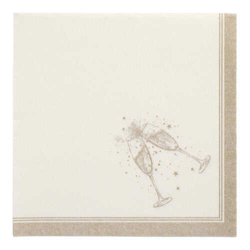 50 Servietten "ROYAL Collection" 1/4-Falz 40 cm x 40 cm gold "Festivities"