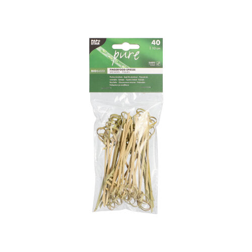 40 Fingerfood - Picker "pure" 10 cm "Knoten"