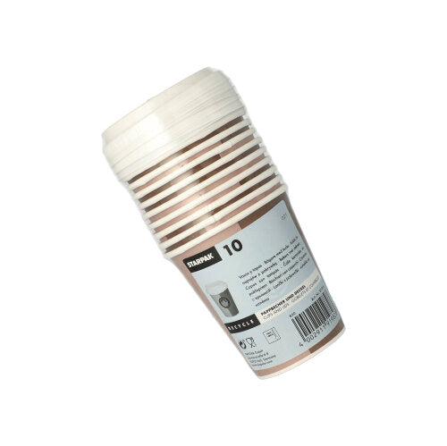 10 Trinkbecher, Pappe mit Deckel, PS "To Go" 0,2 l Ø 8 cm · 9,1 cm