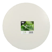 Lade das Bild in den Galerie-Viewer, 10 Tortenunterlagen, Pappe &quot;pure&quot; rund Ø 28 cm weiss mit gezacktem Rand

