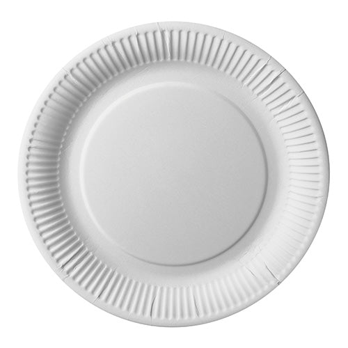 25 Teller, Pappe "pure" rund Ø 26 cm weiss extra stark