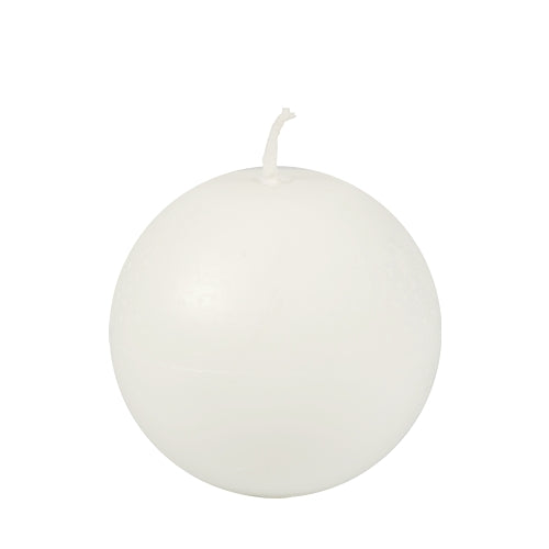 Kugelkerze Ø 80 mm weiss aus 100 % Stearin