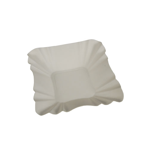 250 Schalen, Pappe "pure" eckig 9 cm x 9 cm x 3 cm weiss