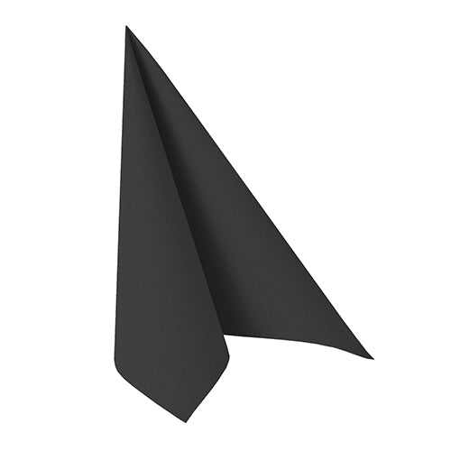 20 Servietten "ROYAL Collection" 1/4-Falz 33 cm x 33 cm schwarz
