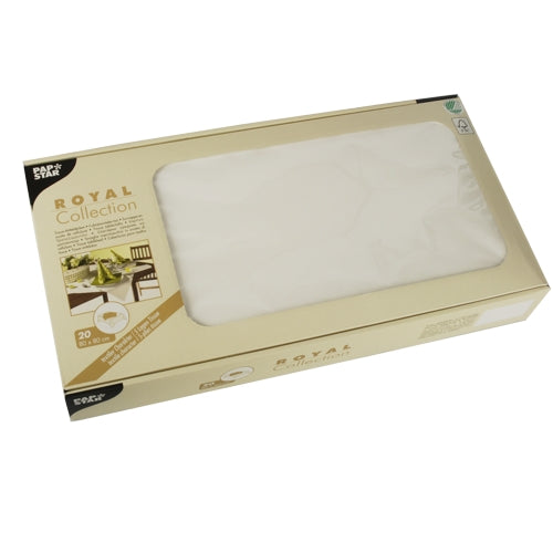 20 Mitteldecken, Tissue "ROYAL Collection" 80 cm x 80 cm weiss