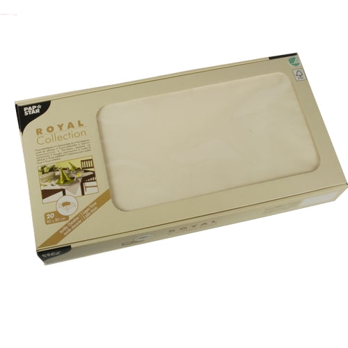 20 Mitteldecken, Tissue "ROYAL Collection" 80 cm x 80 cm champagner