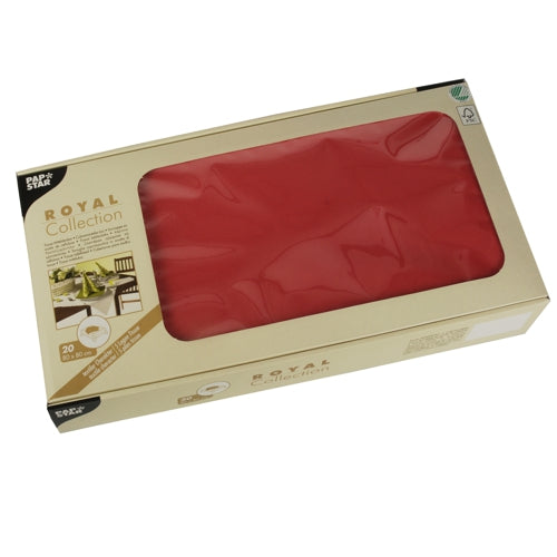 20 Mitteldecken, Tissue "ROYAL Collection" 80 cm x 80 cm rot