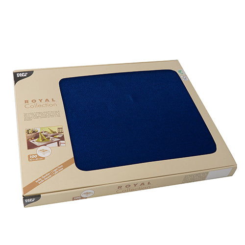 100 Tischsets, Tissue "ROYAL Collection" 30 cm x 40 cm dunkelblau