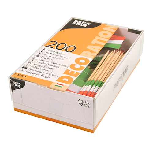 200 Deko-Picker 8 cm "Ungarn"