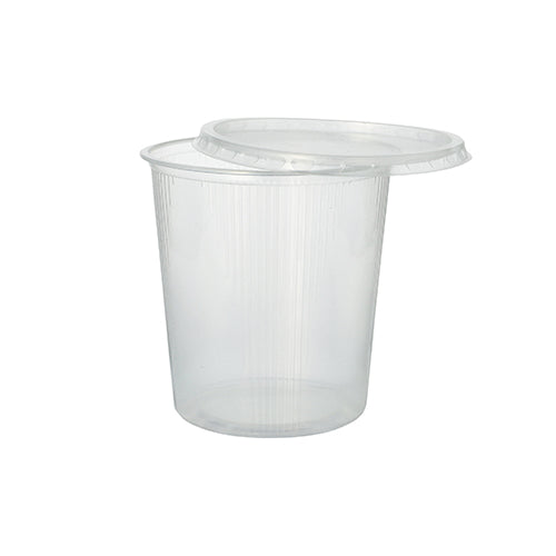 100 Verpackungsbecher, PP rund 500 ml Ø 10,1 cm · 10,3 cm transparent