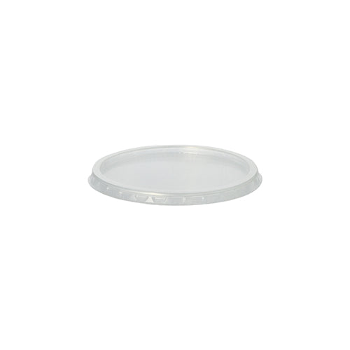 100 Deckel für Verpackungsbecher, PP rund Ø 10,1 cm · 0,8 cm transparent