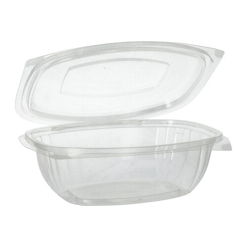 50 Feinkost- und Salatschalen mit Klappdeckeln, PLA "pure" 1 l 7,6 cm x 20,5 cm x 16,8 cm glasklar