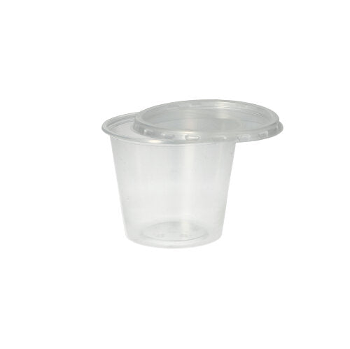 50 Deckel für Dressingbecher, PP rund Ø 7,1 cm · 0,5 cm transparent