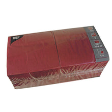 Lade das Bild in den Galerie-Viewer, 250 Servietten, 3-lagig 1/4-Falz 40 cm x 40 cm bordeaux
