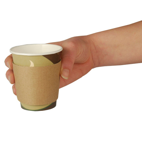 100 Banderolen für Heißgetränkebecher "pure" Ø 7,3 cm · 5,8 cm braun