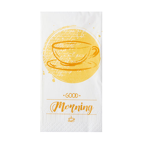 250 Servietten, 3-lagig 1/8-Falz 33 cm x 33 cm "Good Morning"