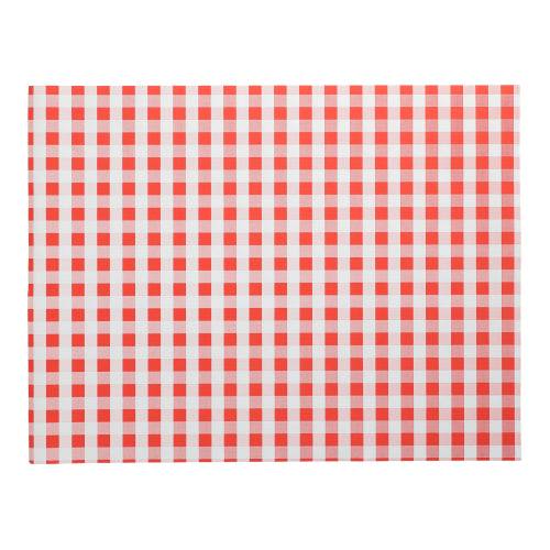100 Tischsets, Papier 30 cm x 40 cm rot "Vichy Karo"