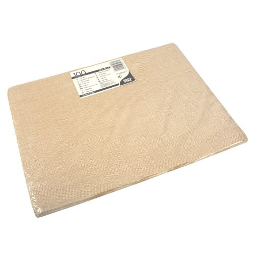 100 Tischsets, Papier 30 cm x 40 cm sand "Cotton Style"