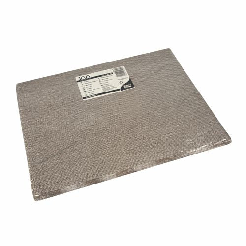 100 Tischsets, Papier 30 cm x 40 cm braun "Cotton Style"